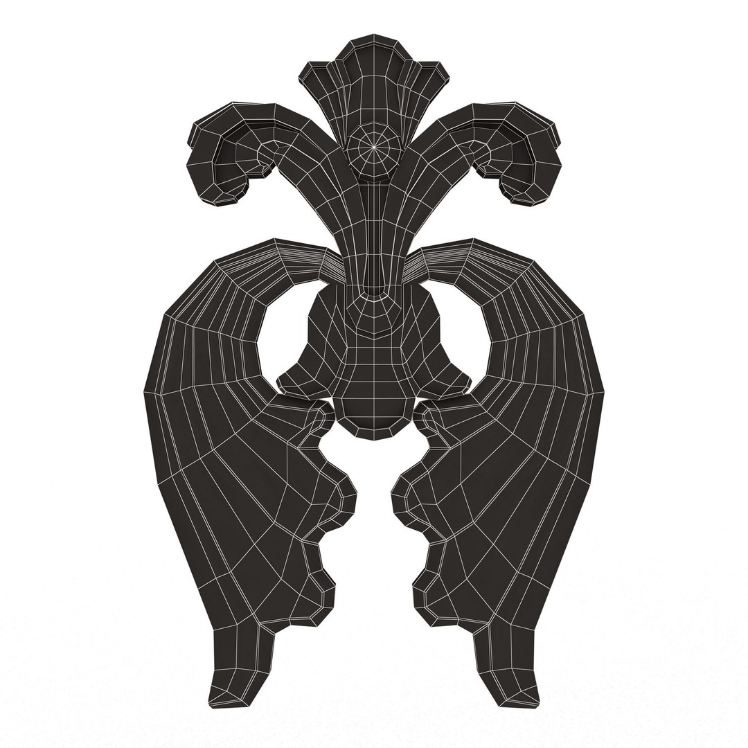 Carved Plaster Molding 3D Model – Low-Poly Architectural Decoration, FBX - View 14