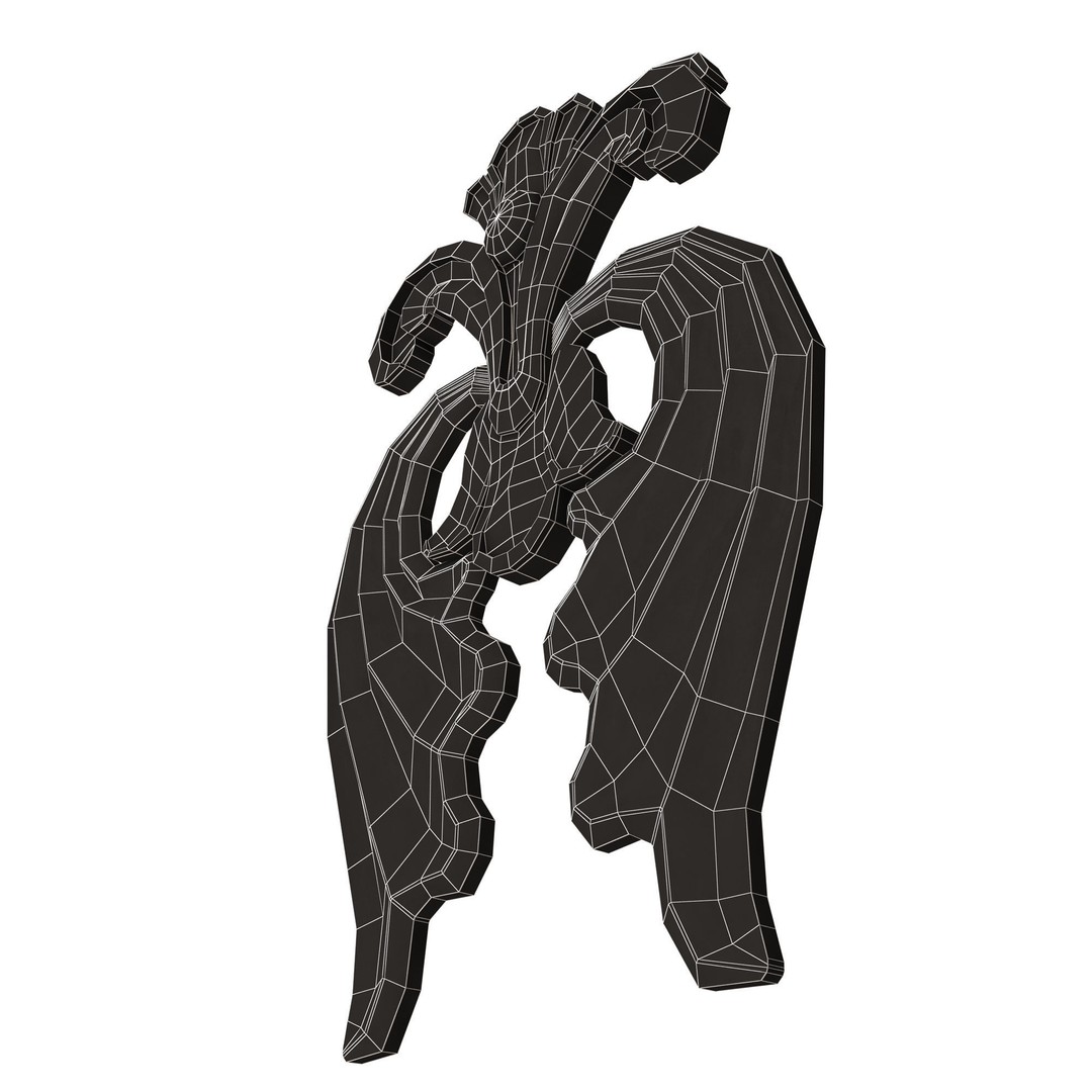 Carved Plaster Molding 3D Model – Low-Poly Architectural Decoration, FBX - View 18