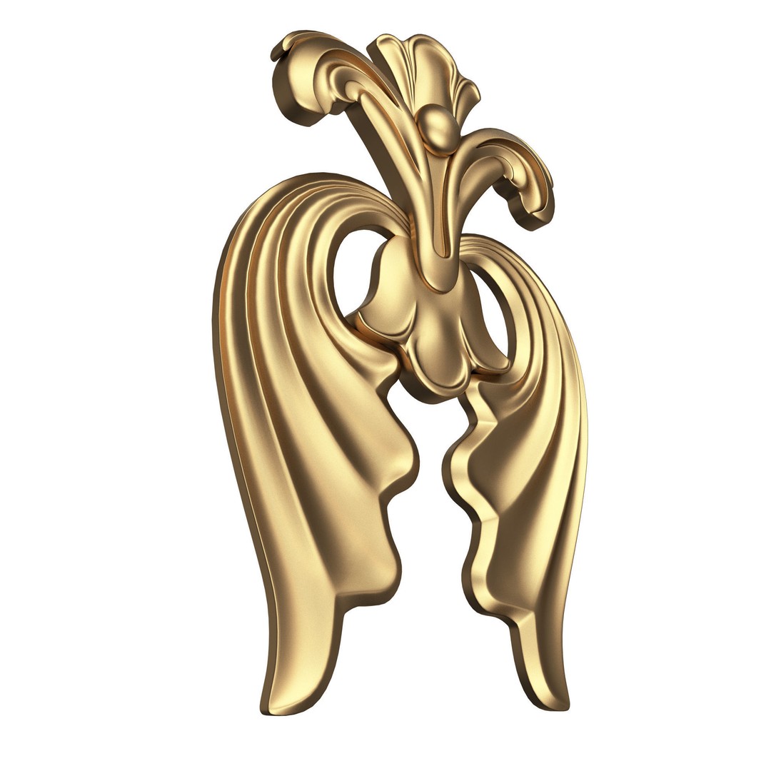 Carved Plaster Molding 3D Model – Low-Poly Architectural Decoration, FBX - View 5