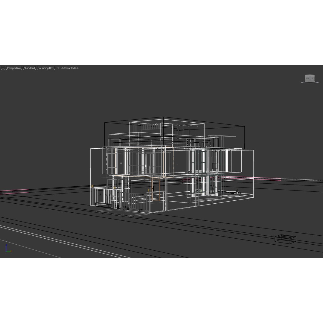 Modern Residence 3D Model – Contemporary House with Rooftop Garden, FBX, OBJ - View 14