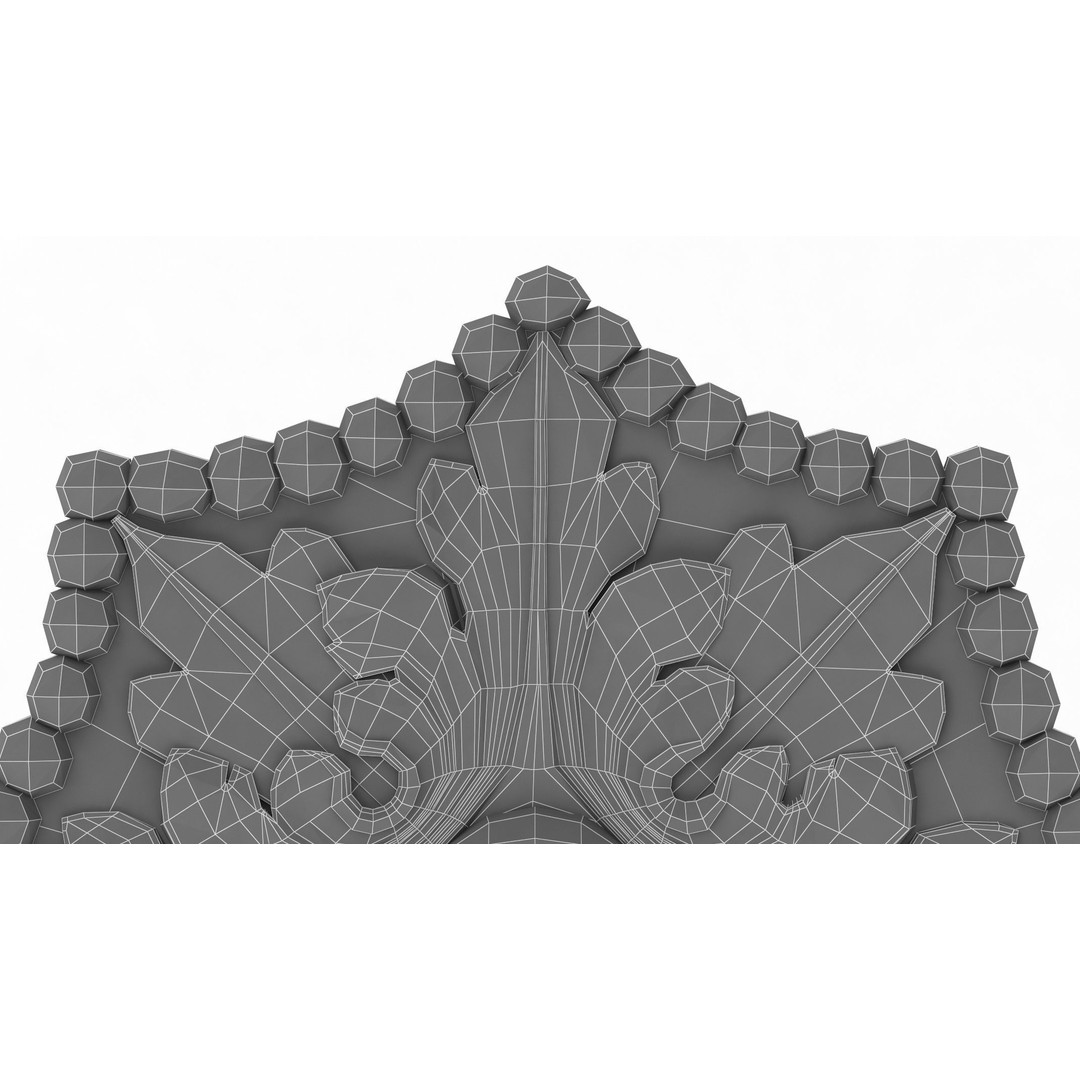 Classic Pattern 3D Model – Architectural Ornament with Textures, FBX, OBJ - View 12