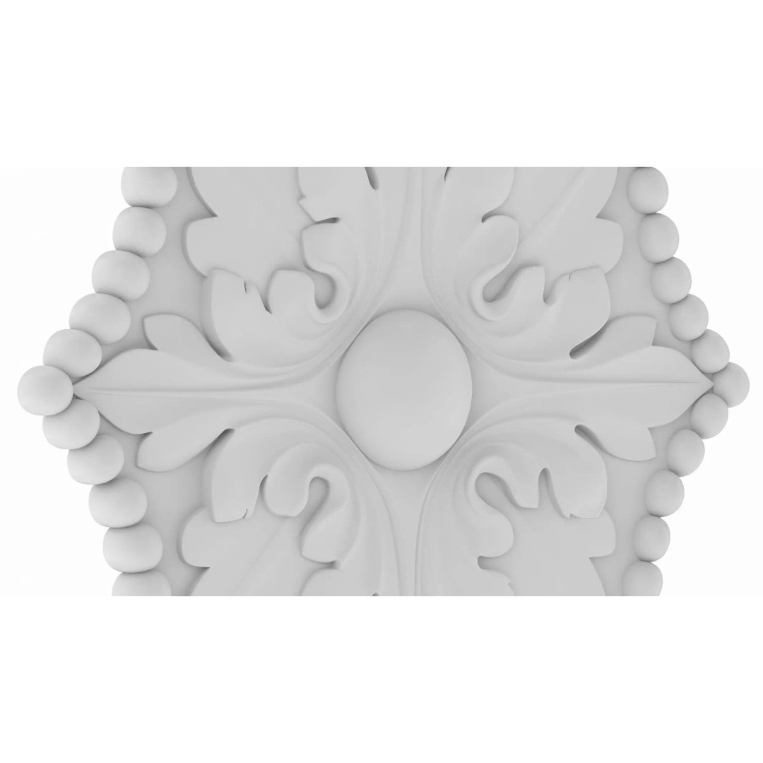 Classic Pattern 3D Model – Architectural Ornament with Textures, FBX, OBJ - View 3