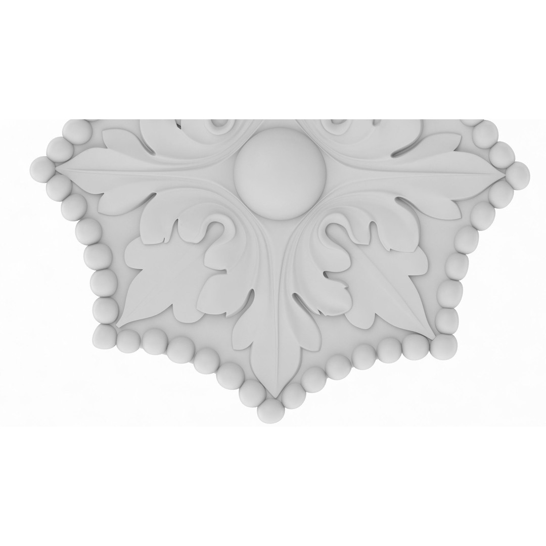Classic Pattern 3D Model – Architectural Ornament with Textures, FBX, OBJ - View 8