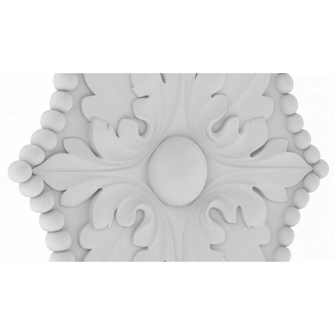 Classic Pattern 3D Model – Architectural Ornament with Textures, FBX, OBJ - View 9