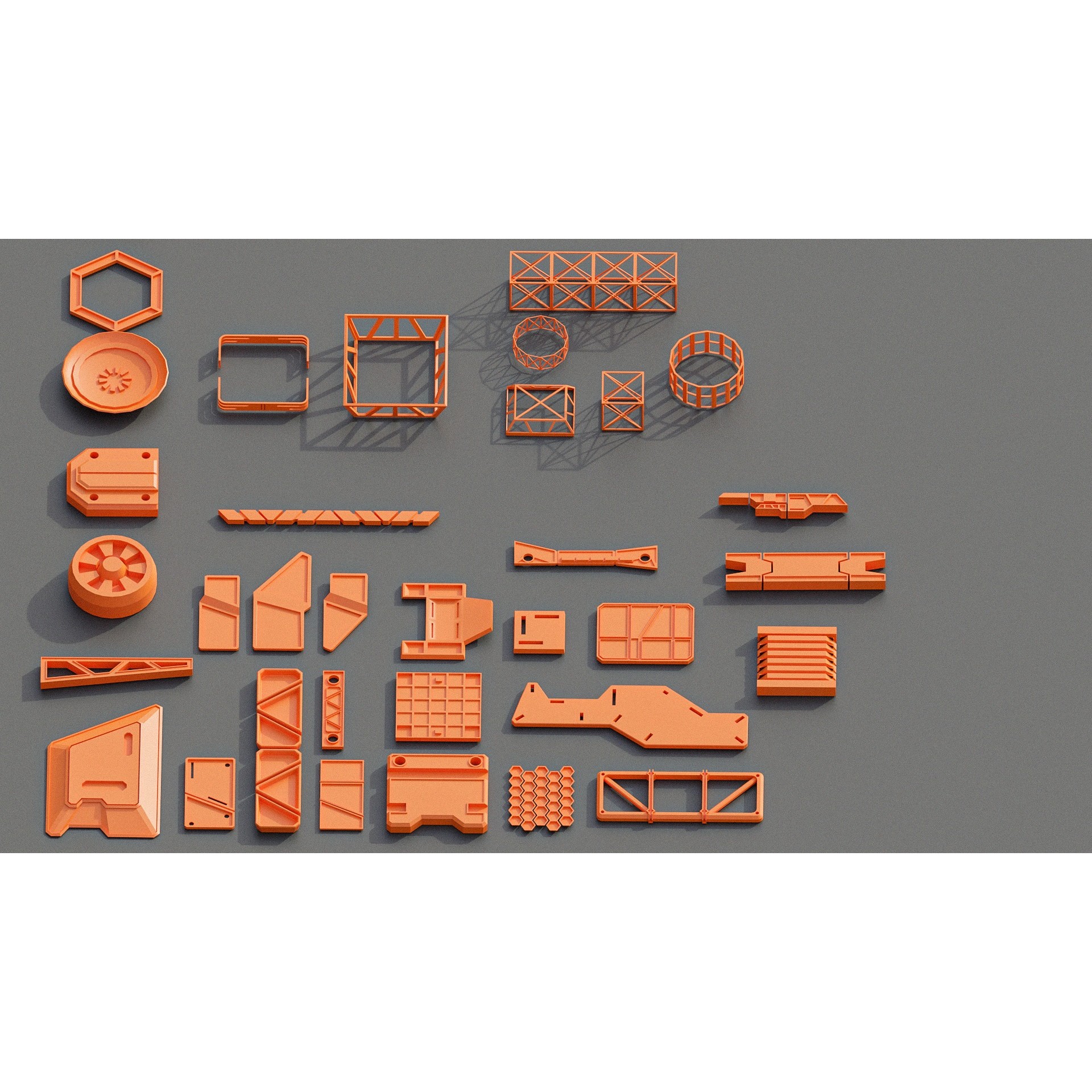 Sci-Fi Building Kitbash Pack - Low-Poly 3D Model - View 17