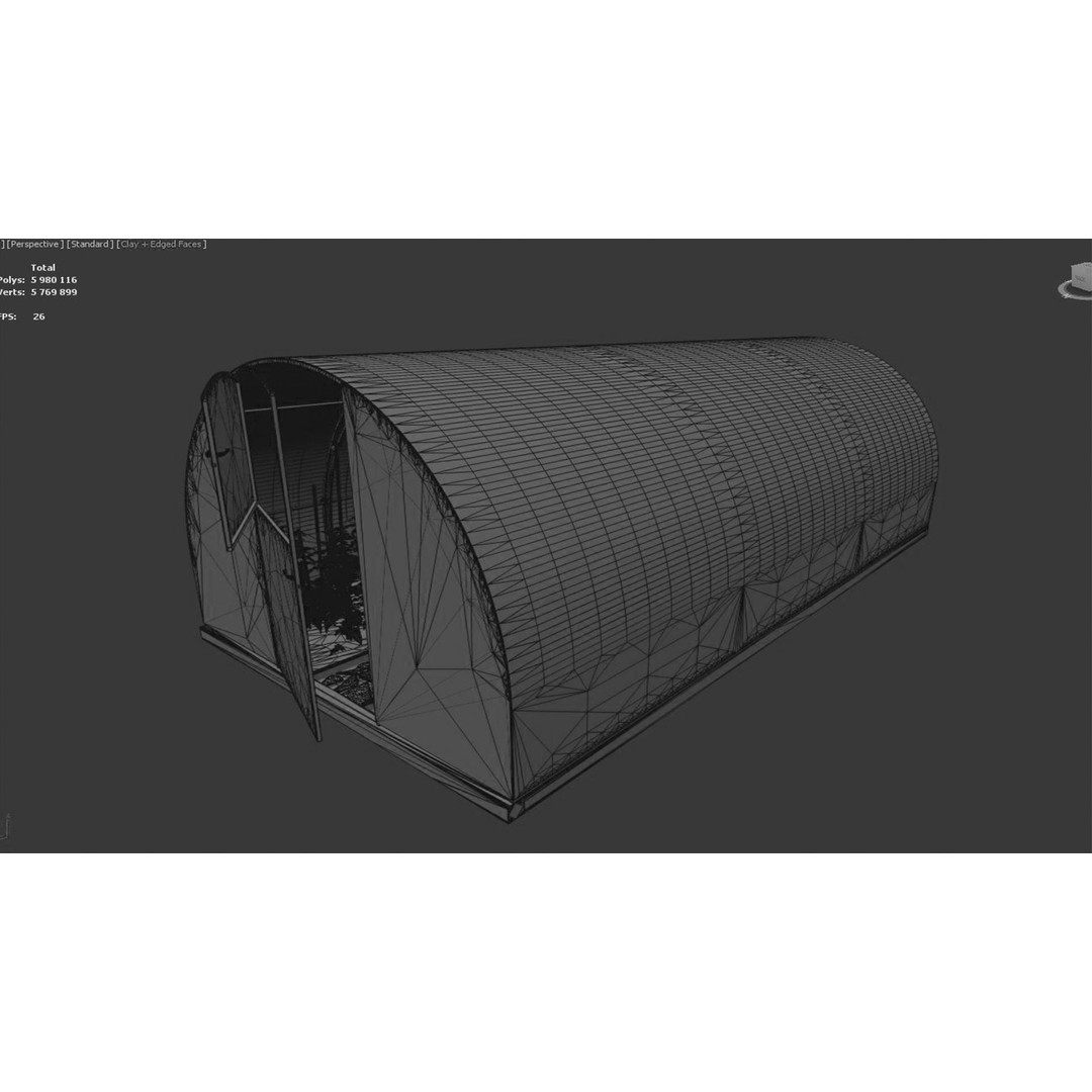 Greenhouse 3D Model – Botanical Exterior with Textures, FBX & OBJ - View 11