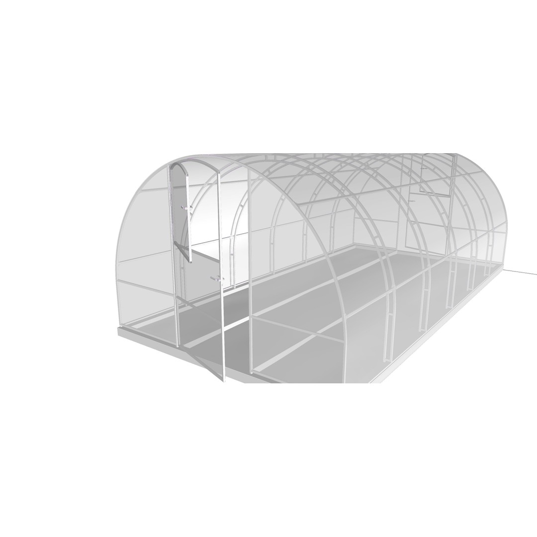 Greenhouse 3D Model – Botanical Exterior with Textures, FBX & OBJ - View 13