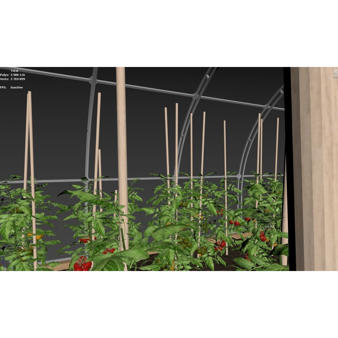 Greenhouse 3D Model – Botanical Exterior with Textures, FBX & OBJ - View 15