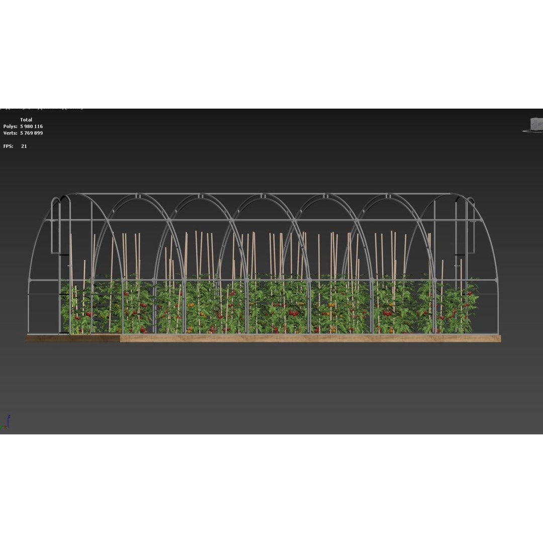 Greenhouse 3D Model – Botanical Exterior with Textures, FBX & OBJ - View 19