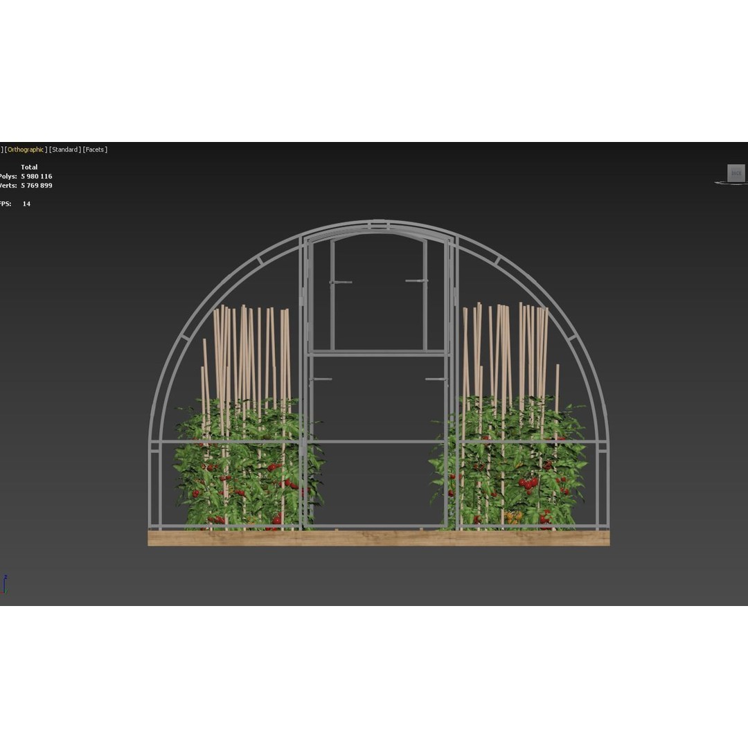 Greenhouse 3D Model – Botanical Exterior with Textures, FBX & OBJ - View 20