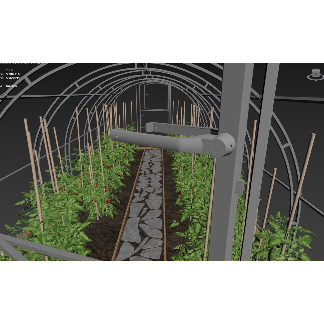 Greenhouse 3D Model – Botanical Exterior with Textures, FBX & OBJ - View 21
