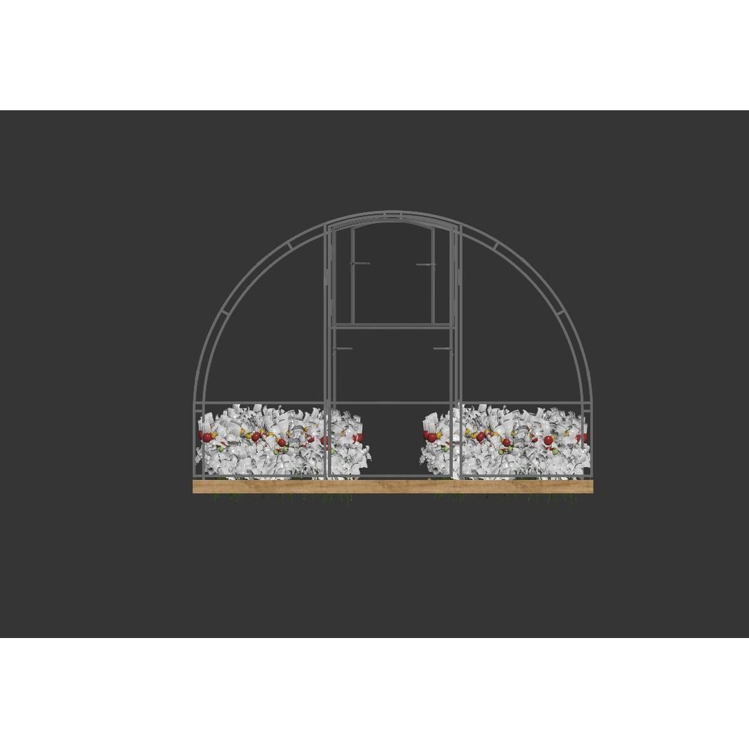 Greenhouse 3D Model – Botanical Exterior with Textures, FBX & OBJ - View 25