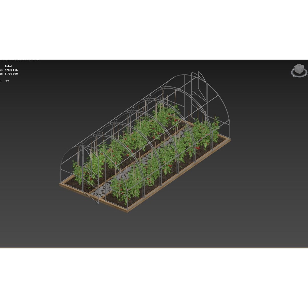 Greenhouse 3D Model – Botanical Exterior with Textures, FBX & OBJ - View 26