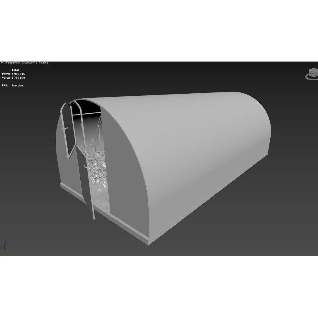 Greenhouse 3D Model – Botanical Exterior with Textures, FBX & OBJ - View 3