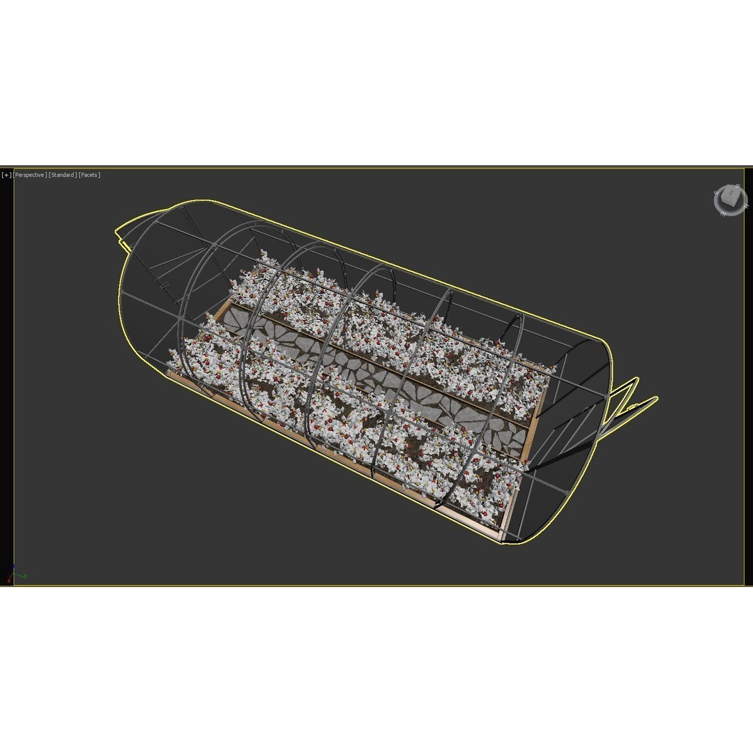 Greenhouse 3D Model – Botanical Exterior with Textures, FBX & OBJ - View 33