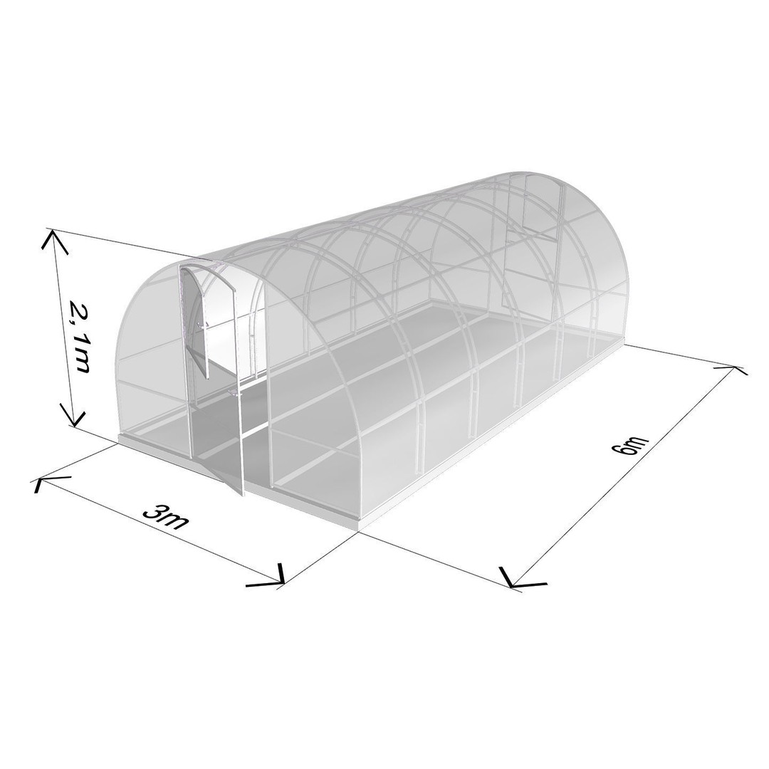 Greenhouse 3D Model – Botanical Exterior with Textures, FBX & OBJ - View 4