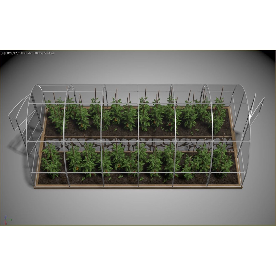 Greenhouse 3D Model – Botanical Exterior with Textures, FBX & OBJ - View 9