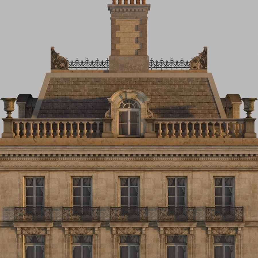 European House 3D Model – Low Poly Architectural Asset, FBX, OBJ - View 10