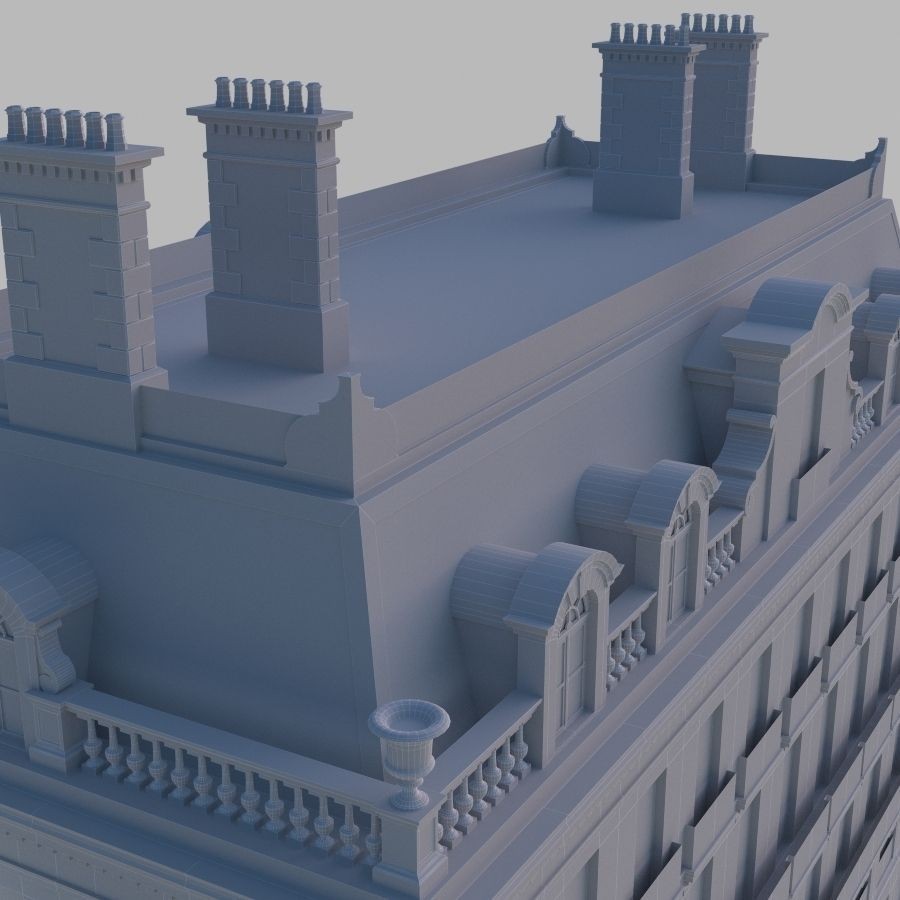 European House 3D Model – Low Poly Architectural Asset, FBX, OBJ - View 14