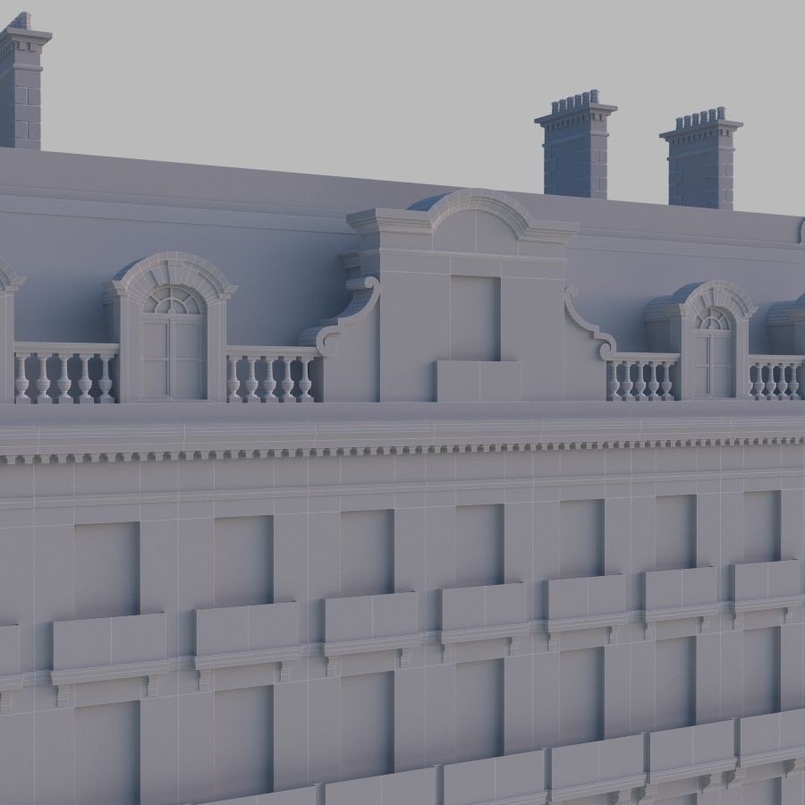 European House 3D Model – Low Poly Architectural Asset, FBX, OBJ - View 6