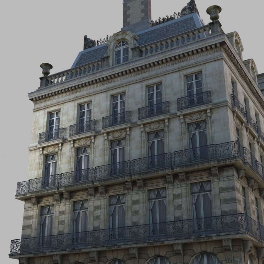 European House 3D Model – Low Poly Architectural Asset, FBX, OBJ - View 7