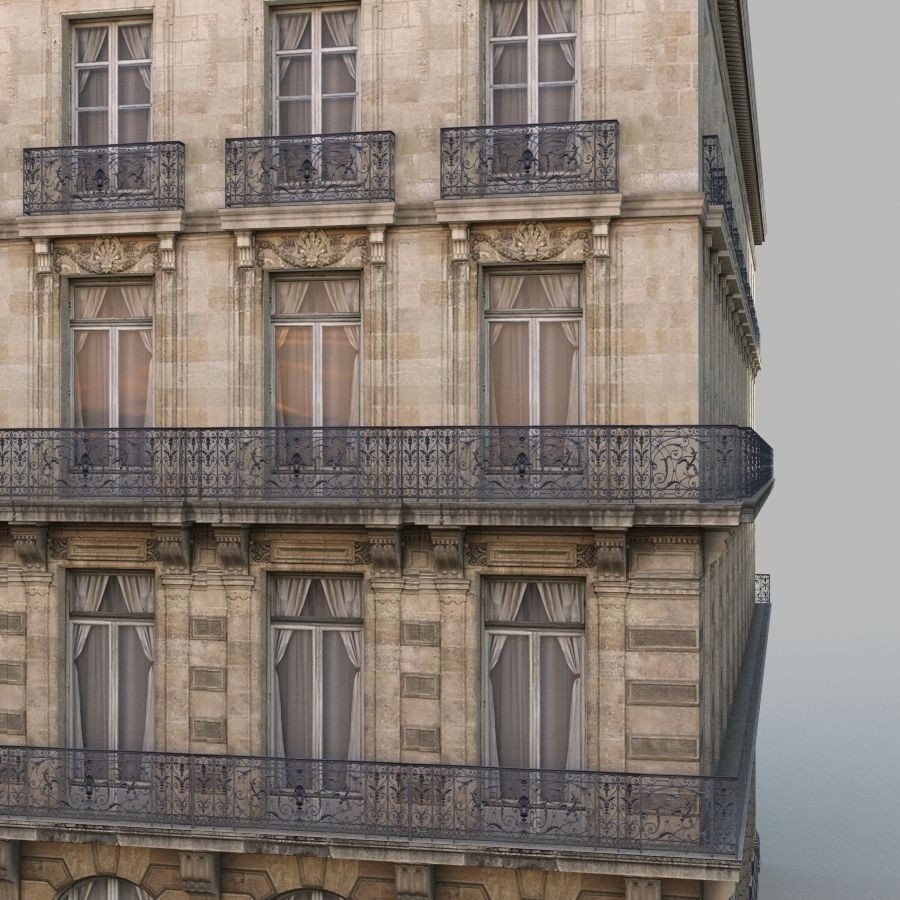 European House 3D Model – Low Poly Architectural Asset, FBX, OBJ - View 9