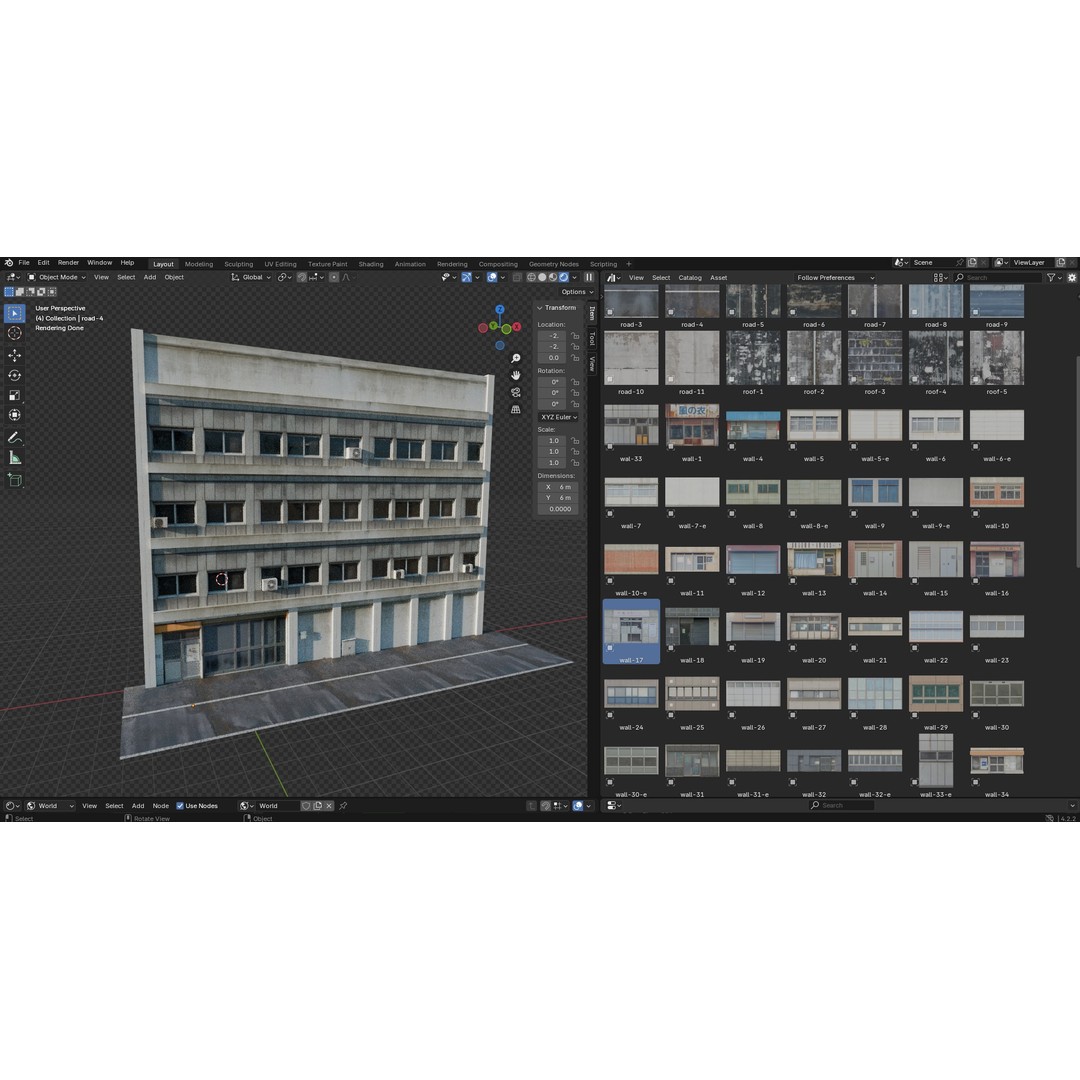 Tokyo City Building Kit 3D Model – Low Poly Urban Assets for Blender - View 3