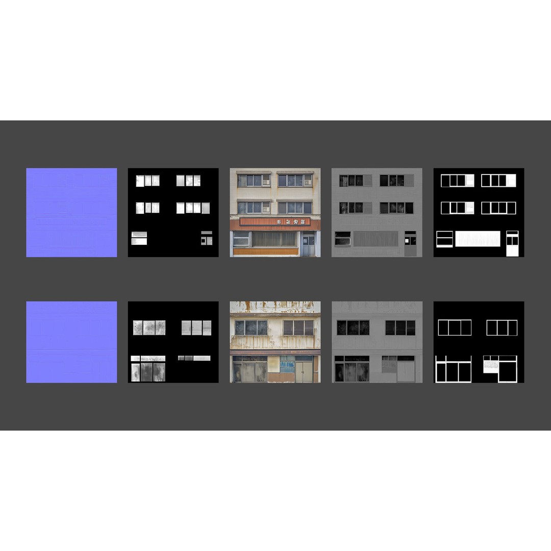 Tokyo City Building Kit 3D Model – Low Poly Urban Assets for Blender - View 6
