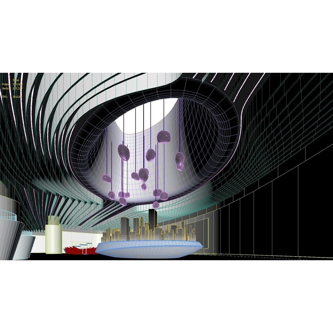Futuristic Exhibition Room 3D Model – Contemporary Architectural Showroom, FBX, OBJ, Blender - View 13