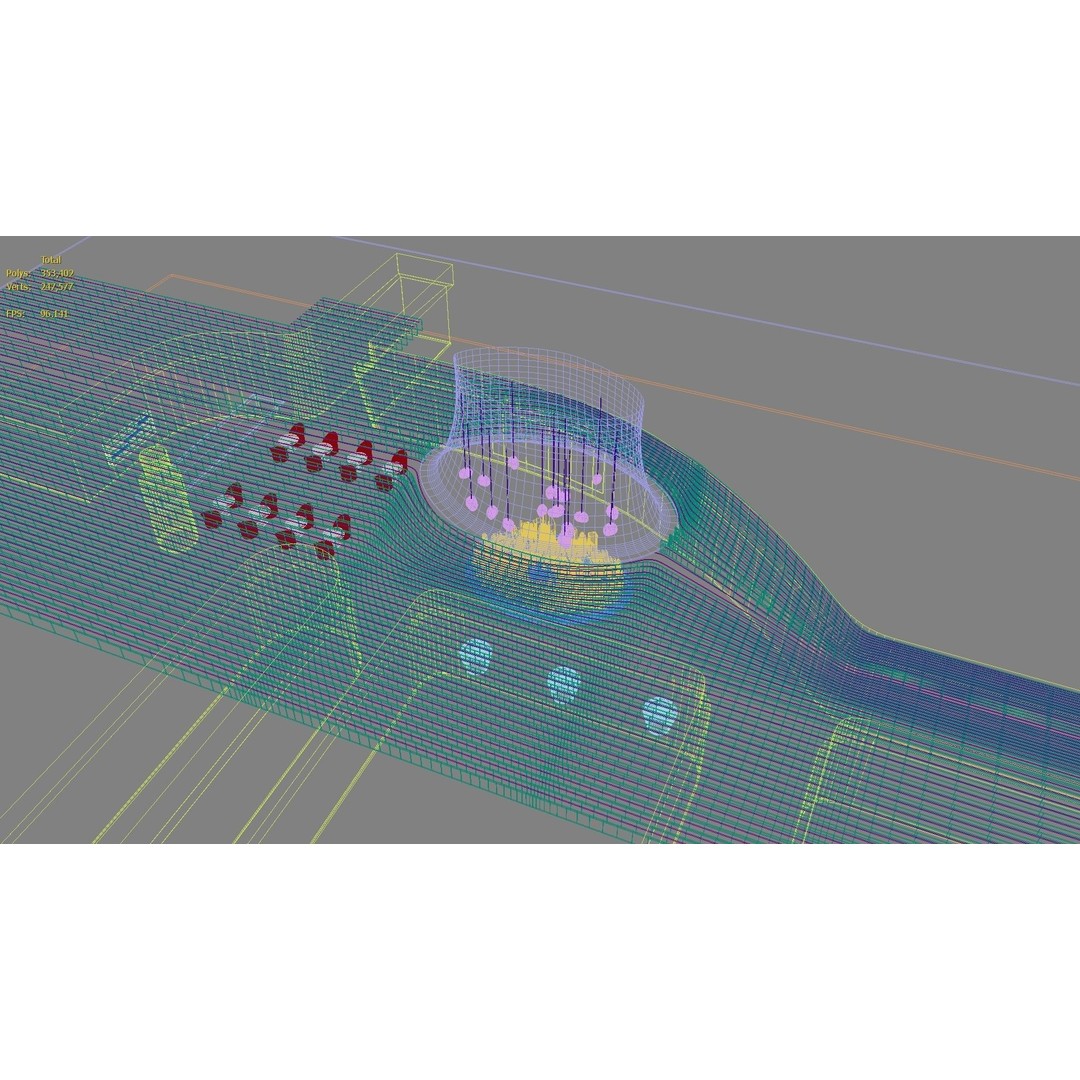 Futuristic Exhibition Room 3D Model – Contemporary Architectural Showroom, FBX, OBJ, Blender - View 15