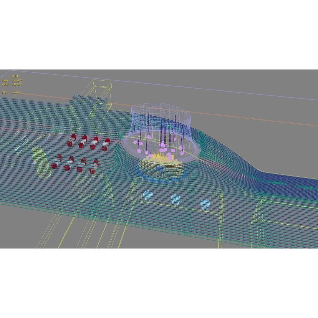 Futuristic Exhibition Room 3D Model – Contemporary Architectural Showroom, FBX, OBJ, Blender - View 17