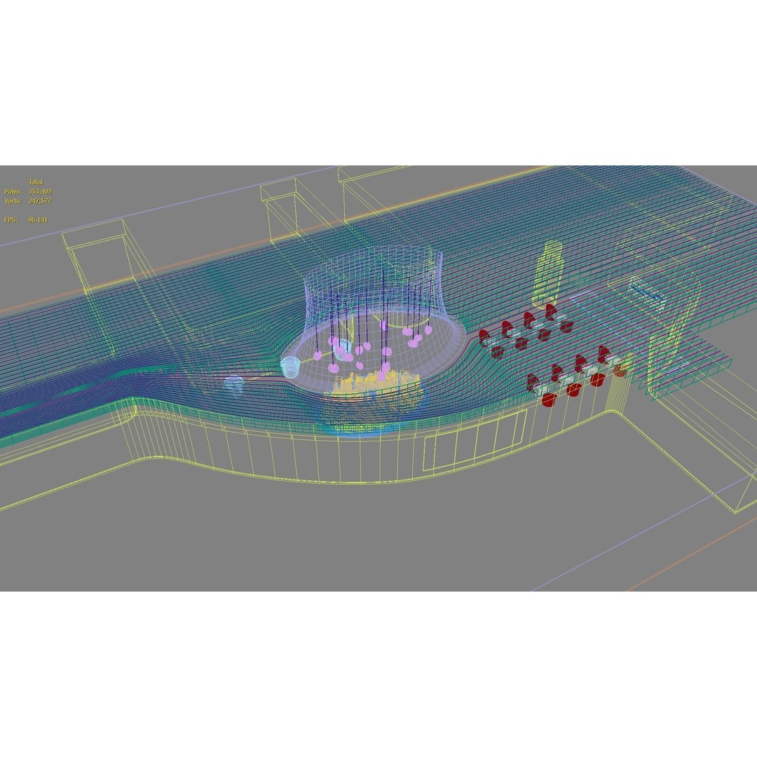 Futuristic Exhibition Room 3D Model – Contemporary Architectural Showroom, FBX, OBJ, Blender - View 29