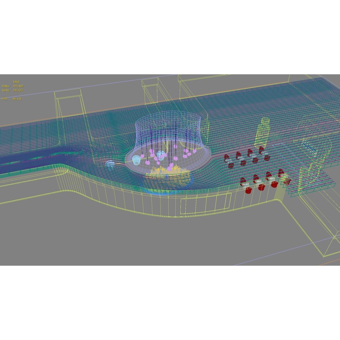 Futuristic Exhibition Room 3D Model – Contemporary Architectural Showroom, FBX, OBJ, Blender - View 32