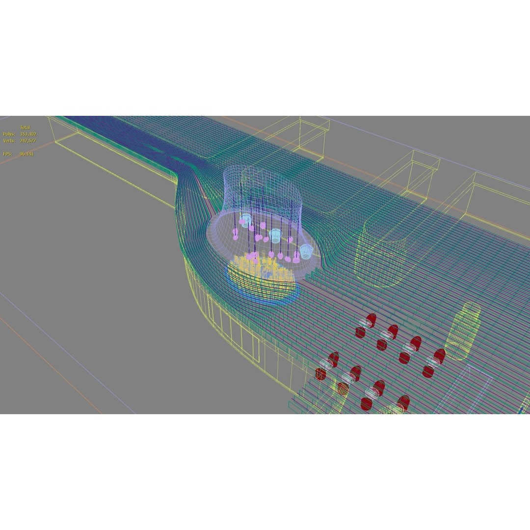 Futuristic Exhibition Room 3D Model – Contemporary Architectural Showroom, FBX, OBJ, Blender - View 35