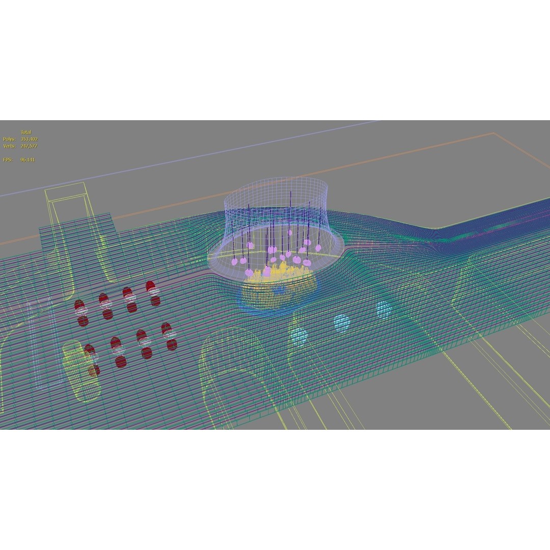 Futuristic Exhibition Room 3D Model – Contemporary Architectural Showroom, FBX, OBJ, Blender - View 41