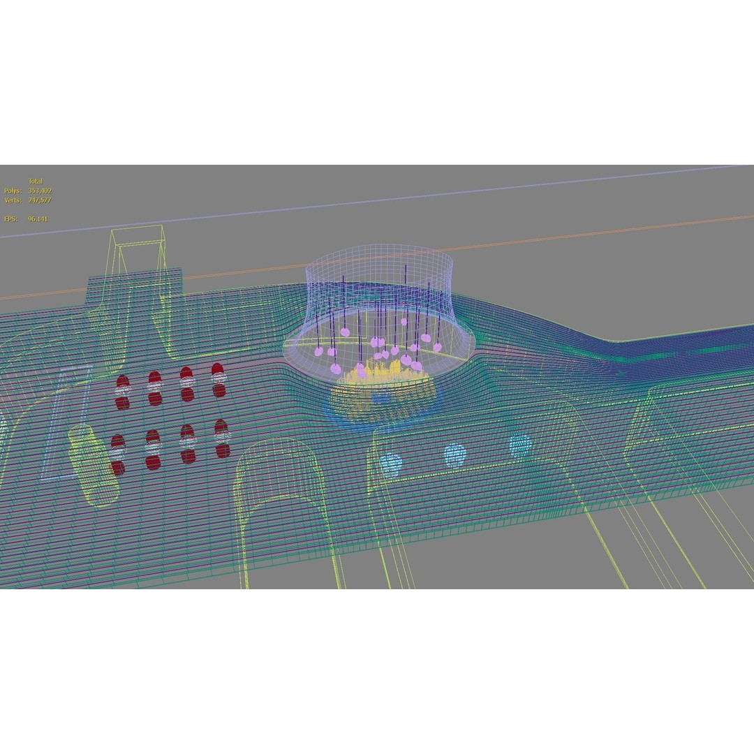 Futuristic Exhibition Room 3D Model – Contemporary Architectural Showroom, FBX, OBJ, Blender - View 42