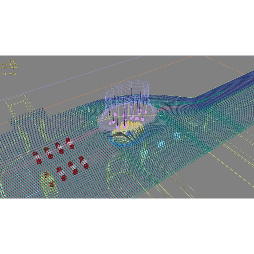 Futuristic Exhibition Room 3D Model – Contemporary Architectural Showroom, FBX, OBJ, Blender - View 44
