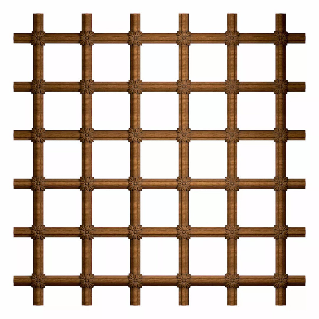 Decorative Panel 3D Model – High-Quality Ornamental Design, FBX - View 2