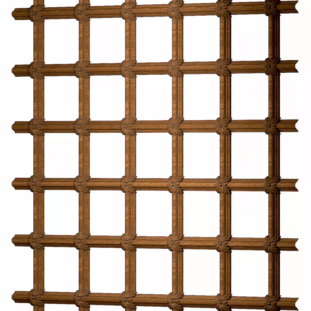 Decorative Panel 3D Model – High-Quality Ornamental Design, FBX - View 3