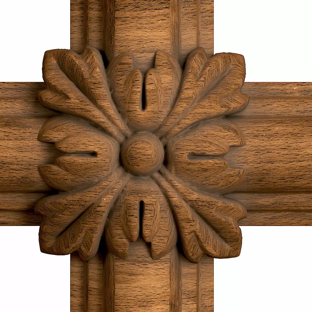 Decorative Panel 3D Model – High-Quality Ornamental Design, FBX - View 5