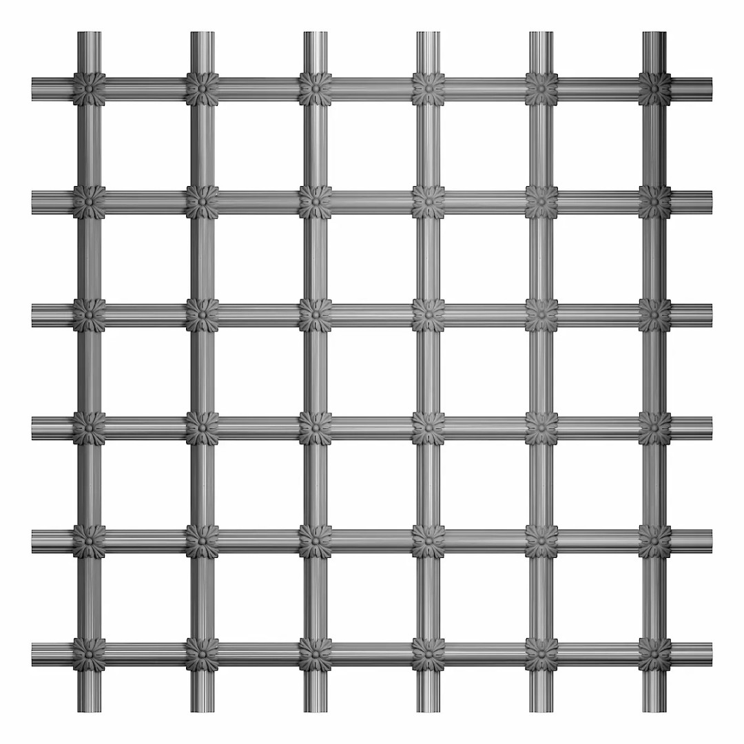 Decorative Panel 3D Model – High-Quality Ornamental Design, FBX - View 6
