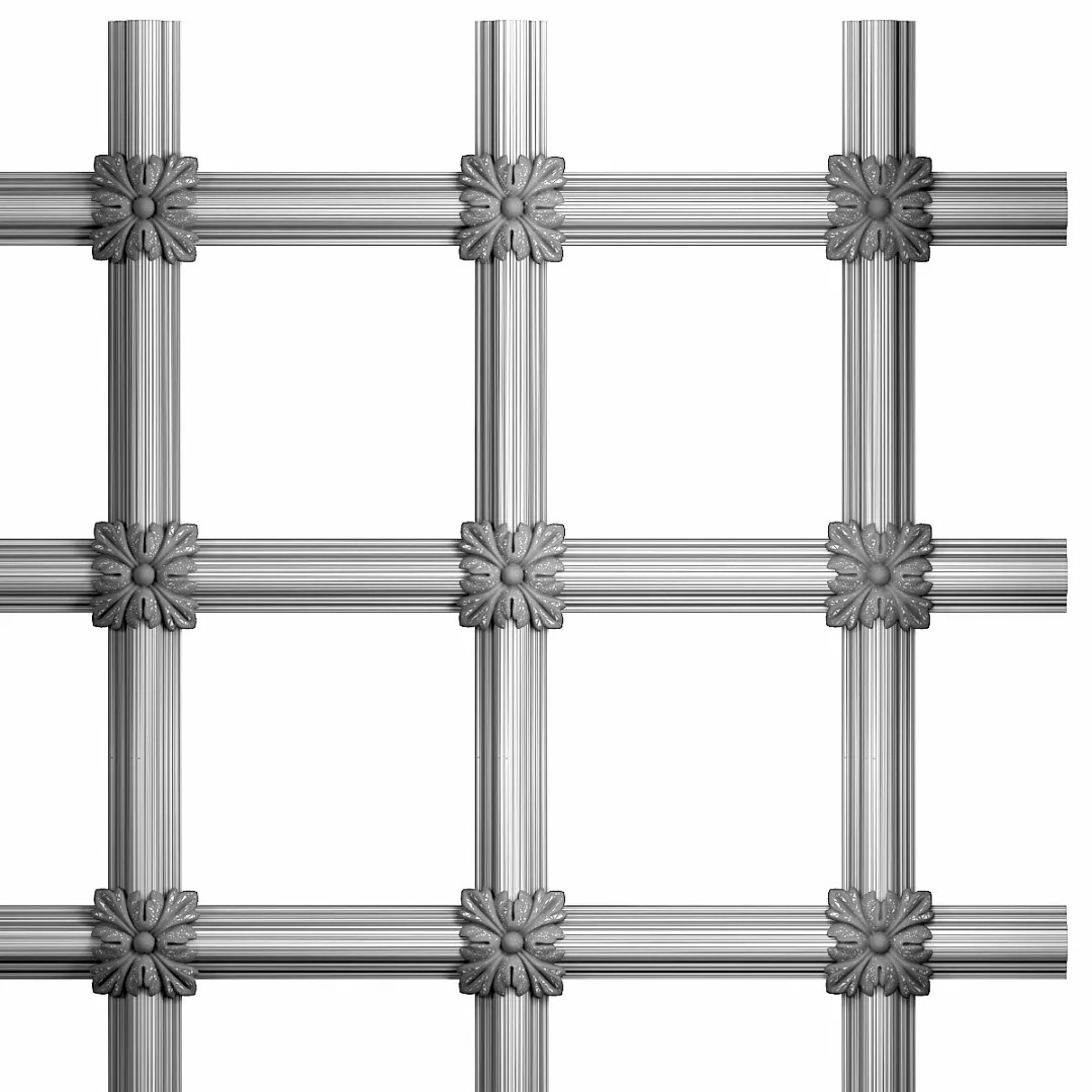 Decorative Panel 3D Model – High-Quality Ornamental Design, FBX - View 9