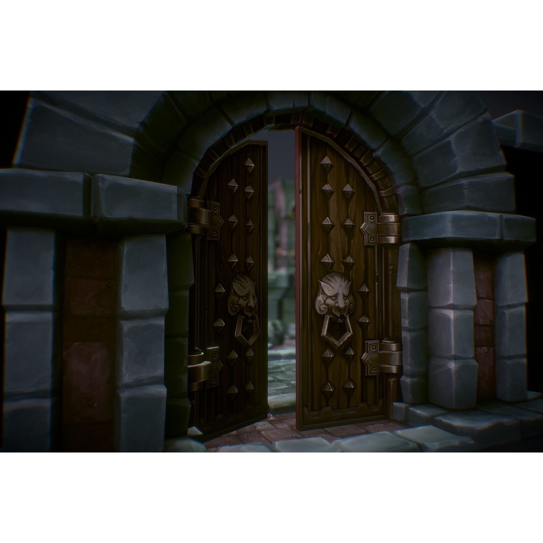 Dungeon Starter Set 3D Model – Low Poly Hand Painted Game Asset, FBX - View 11