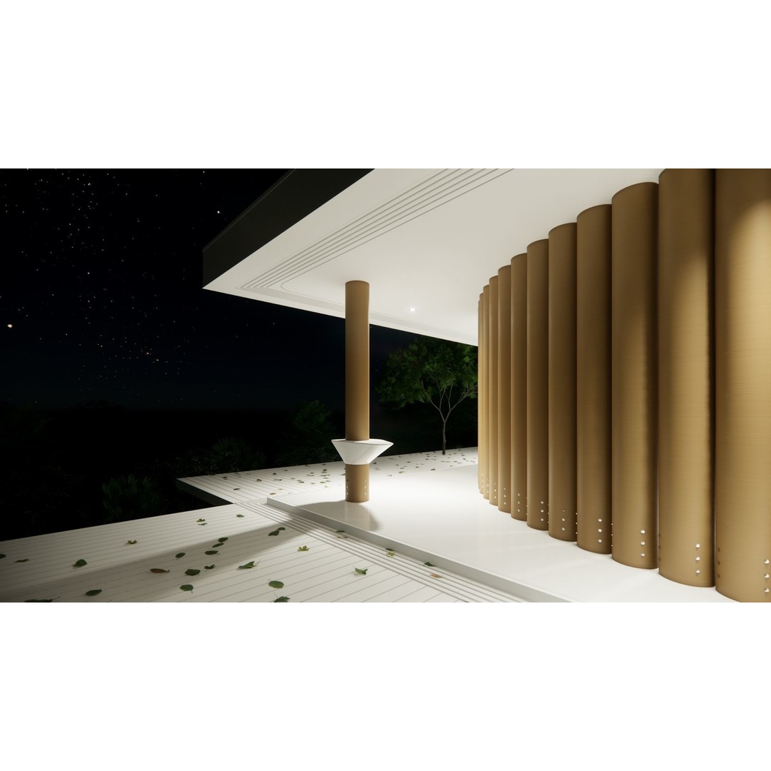 Paper House 3D Model – Architectural Structure, PBR Textures, FBX, OBJ - View 17