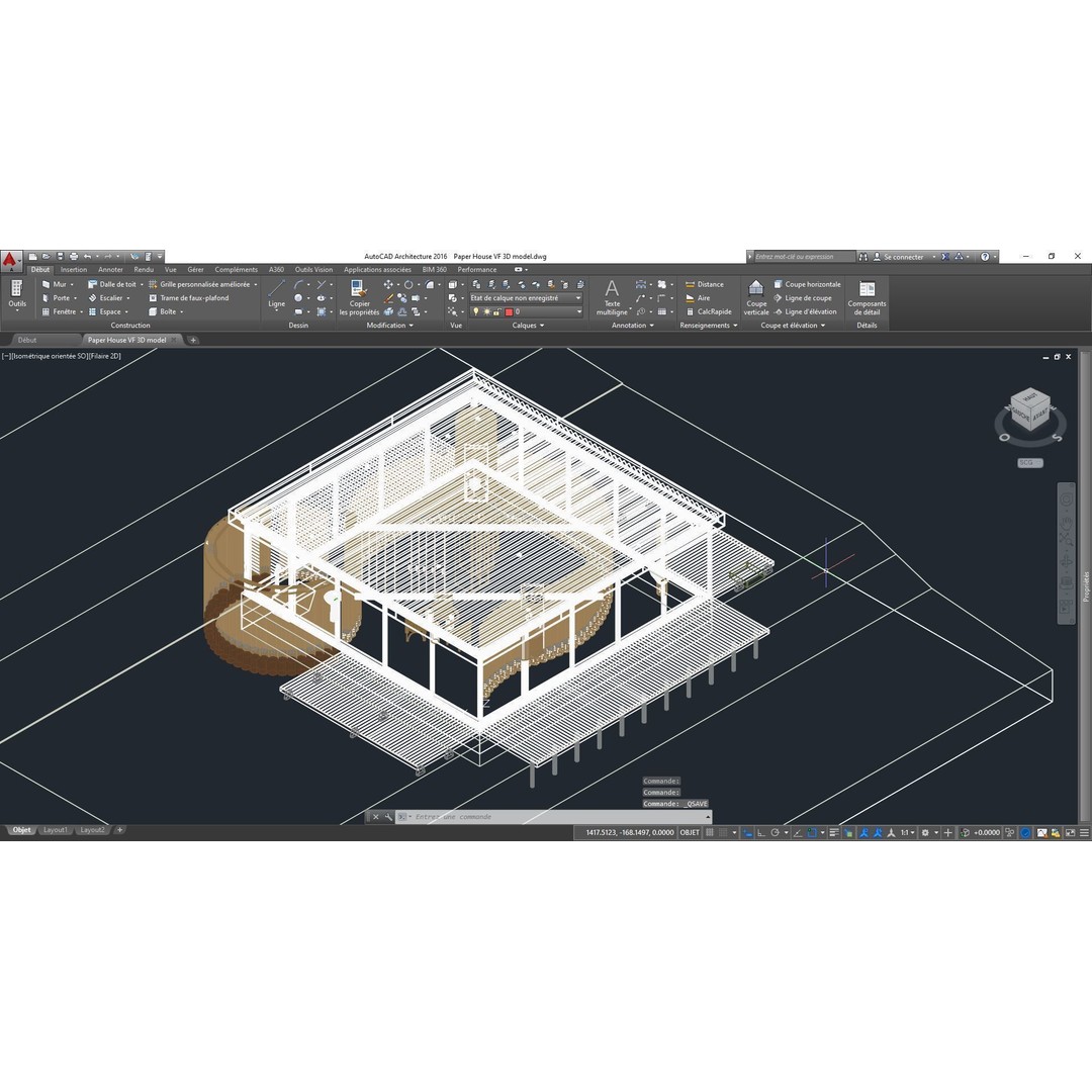 Paper House 3D Model – Architectural Structure, PBR Textures, FBX, OBJ - View 23