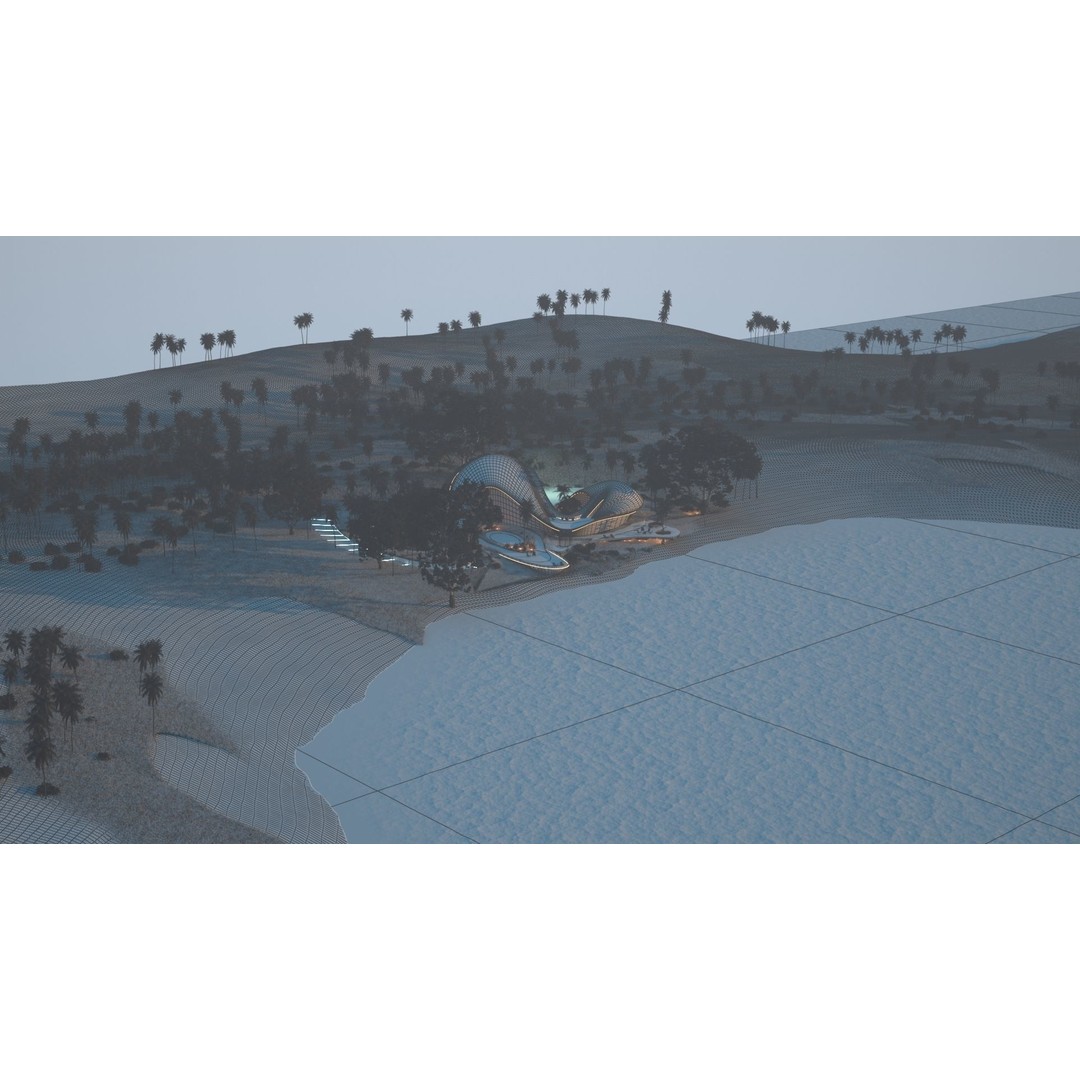 Organic Beach Villa House 3D Model – Luxurious Architectural Design, FBX, OBJ - View 18