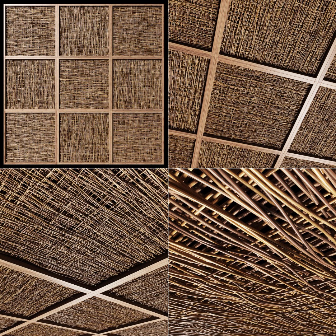 Wood Branch Beam 3D Model – Architectural Decoration, FBX, PBR Textures - View 2