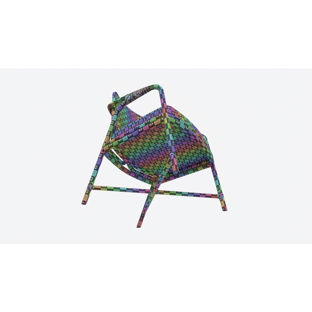 Baker Knot Armchair 3D Model – PBR Textured, FBX, Game-Ready - View 12