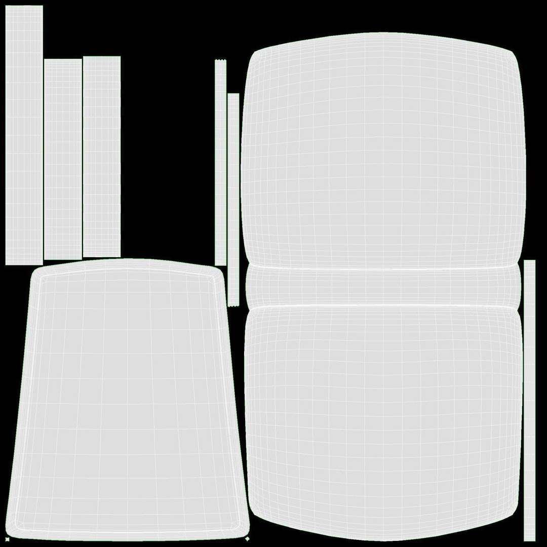 Baker Knot Armchair 3D Model – PBR Textured, FBX, Game-Ready - View 14