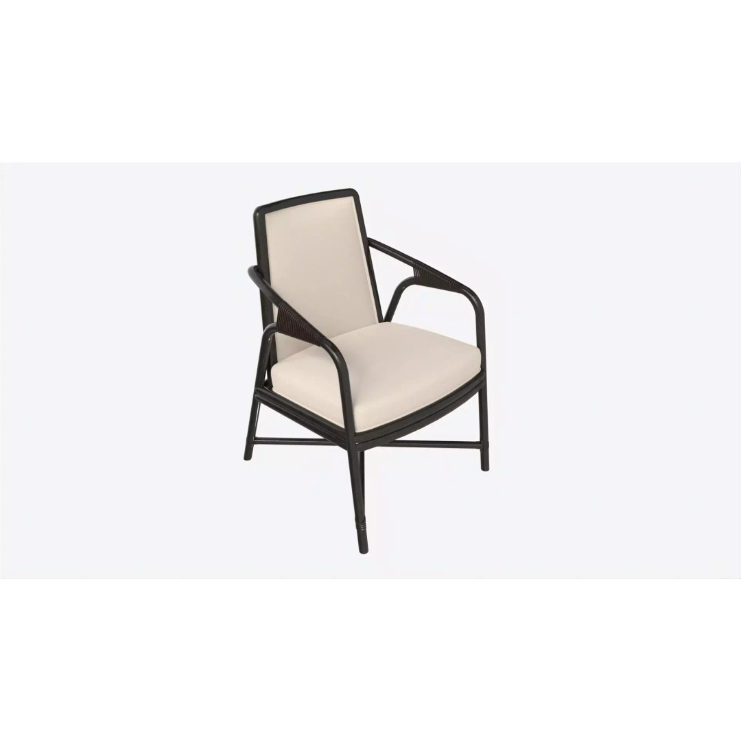 Baker Knot Armchair 3D Model – PBR Textured, FBX, Game-Ready - View 2